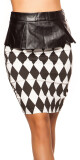 Sexy KouCla pencilskirt w.peplum a.diamonddesign barva blackwhite velikost 36 - thumb (7)