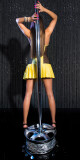Sexy KouCla GoGo-minidress s plisovanou sukní barva GOLD velikost S/M - thumb (1)