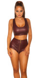 Sexy tepláky KouCla Wetlook se zipem BORDEAUX L - thumb (14)