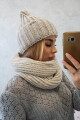 Dámská silná žebrovaná souprava P100 beige UNI - thumb (1)