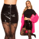 Sexy latexová mini sukně na zip black M - thumb (12)