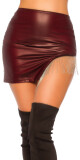 Sexy sukně Koulca WetLook s kovovými třásněmi BORDEAUX Einheitsgroesse - thumb (6)