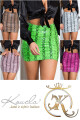 Sexy Koucla mini sukně z umělé kůže Animal Print pink Einheitsgroesse - thumb (0)