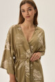 Dámský župan FLEUR 41872 AW24 olivový S - thumb (4)