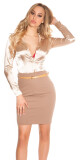 Sexy Waist-Miniskirt with zipper and belt red M - thumb (4)