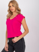 Fuchsiové basic tričko Atlanta RUE PARIS XL - thumb (2)