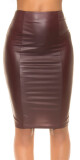 Sexy tužková sukně KouCla Wetlook se zipem BORDEAUX M - thumb (8)