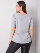 Světle šedé bavlněné tričko pro ženy v oversize 4XL - thumb (3)