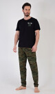 Pánské pyžamo dlouhé Air forces černá L - thumb (0)