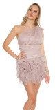 Sexy One-Arm cocktail dress CORAL 12 - thumb (0)