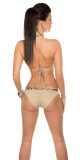 Sexy bikiny s výstřihem a zvířecím potiskem leoyellow M - thumb (2)