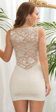 Sexy KouCla Party Minidress s krajkou + sexy záda BEIGE Einheitsgroesse - thumb (14)