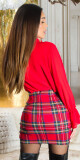Sexy Koucla draped Highwaist Minisukně red S - thumb (31)