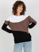 Dámská základní černo-bílá mikina s crewneck JEDNA VELIKOST - thumb (1)