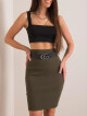 Khaki tužková sukně RUE PARIS L / XL - thumb (3)