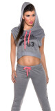 Trendy KouCla Dance chillhoodie + zip na zádech barva pink velikost S/M - thumb (3)
