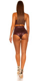 Sexy tepláky KouCla Wetlook se zipem BORDEAUX L - thumb (12)