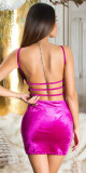 Sexy sametový vzhled minišatů Koucla s průstřihy pink Einheitsgroesse - thumb (6)