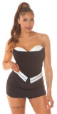 Sexy Skorts with folded waistband & stripe detail black M - thumb (23)