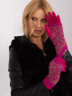Fuchsiové zimní rukavice s potahem L / XL - thumb (0)