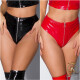 Sexy Koucla Latexlook Hotpants se zipem pink XL - thumb (4)