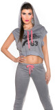 Trendy KouCla Dance chillhoodie + zip na zádech barva pink velikost S/M - thumb (0)
