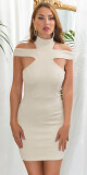 Sexy KouCla mini dress with Collar & Cut outs oldpink M - thumb (28)