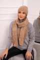 Dámský set s šátkem Adrianna K417 camel UNI - thumb (2)