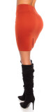 Sexy obchodní sukně Koucla s vysokým pasem ORANGE M - thumb (1)