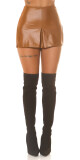 Sexy sukně Koucla Highwaist Skort v barvě Wetlook brown XL - thumb (14)
