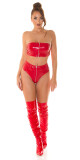 Sexy Koucla Latexlook Hotpants se zipem pink XL - thumb (12)