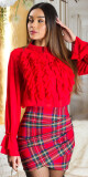 Sexy Koucla draped Highwaist Minisukně red S - thumb (26)