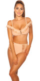 Sexy bikiny w.Kalhoty s vysokým pasem a odnímatelné vycpávky BEIGE L - thumb (6)