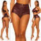 Sexy tepláky KouCla Wetlook se zipem BORDEAUX L - thumb (0)