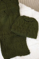Dámská souprava se šálou Michalina K415 khaki UNI - thumb (0)