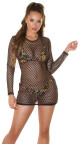 Sexy síťované mini šaty Koucla / cover-up white M - thumb (1)