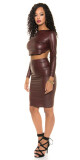 Sexy tužková sukně KouCla Wetlook se zipem BORDEAUX M - thumb (14)
