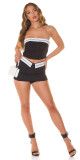 Sexy Skorts with folded waistband & stripe detail black M - thumb (4)