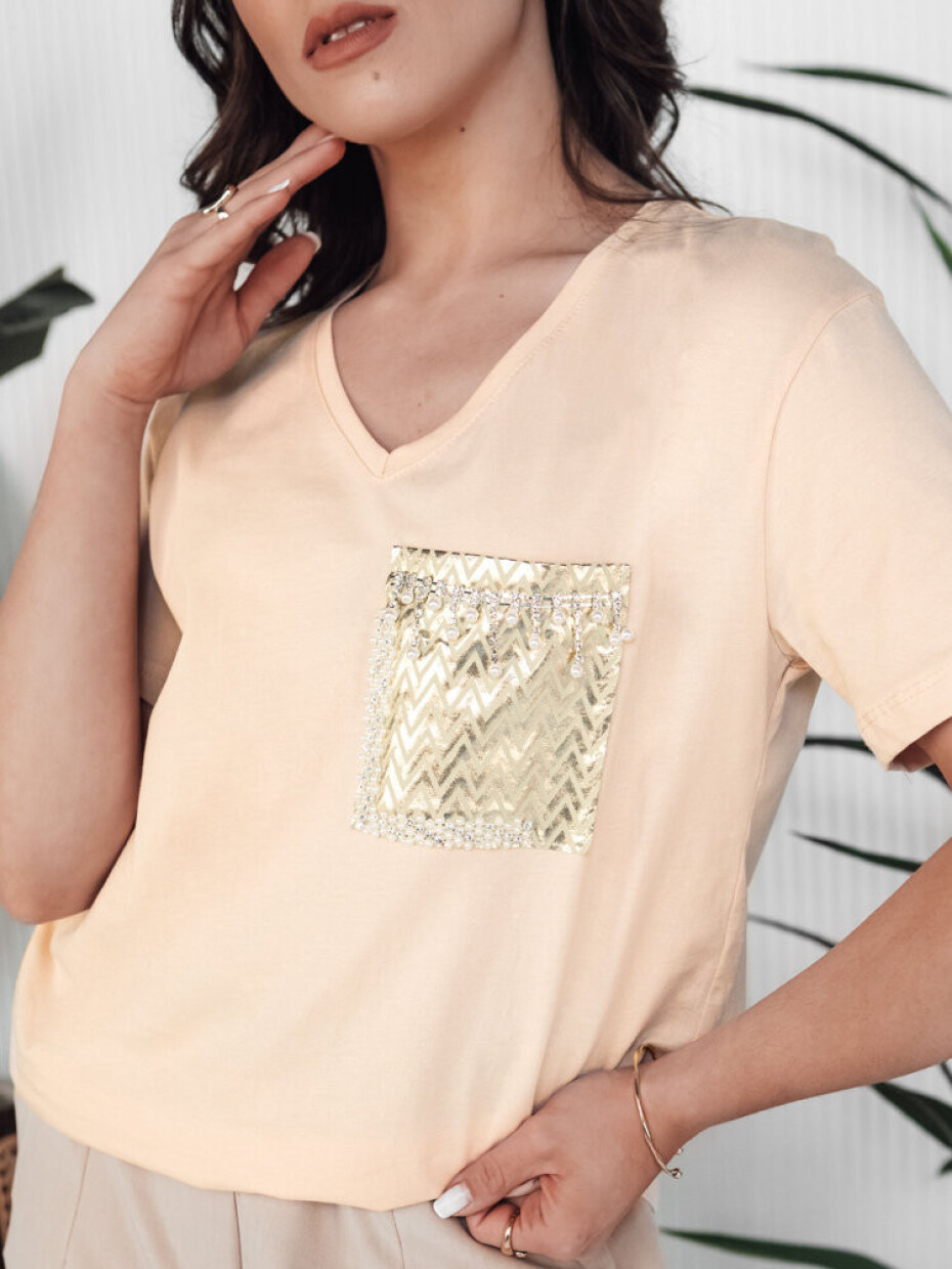 Dámské tričko TASTI, broskev, Dstreet RY2599 L / XL - main (2)