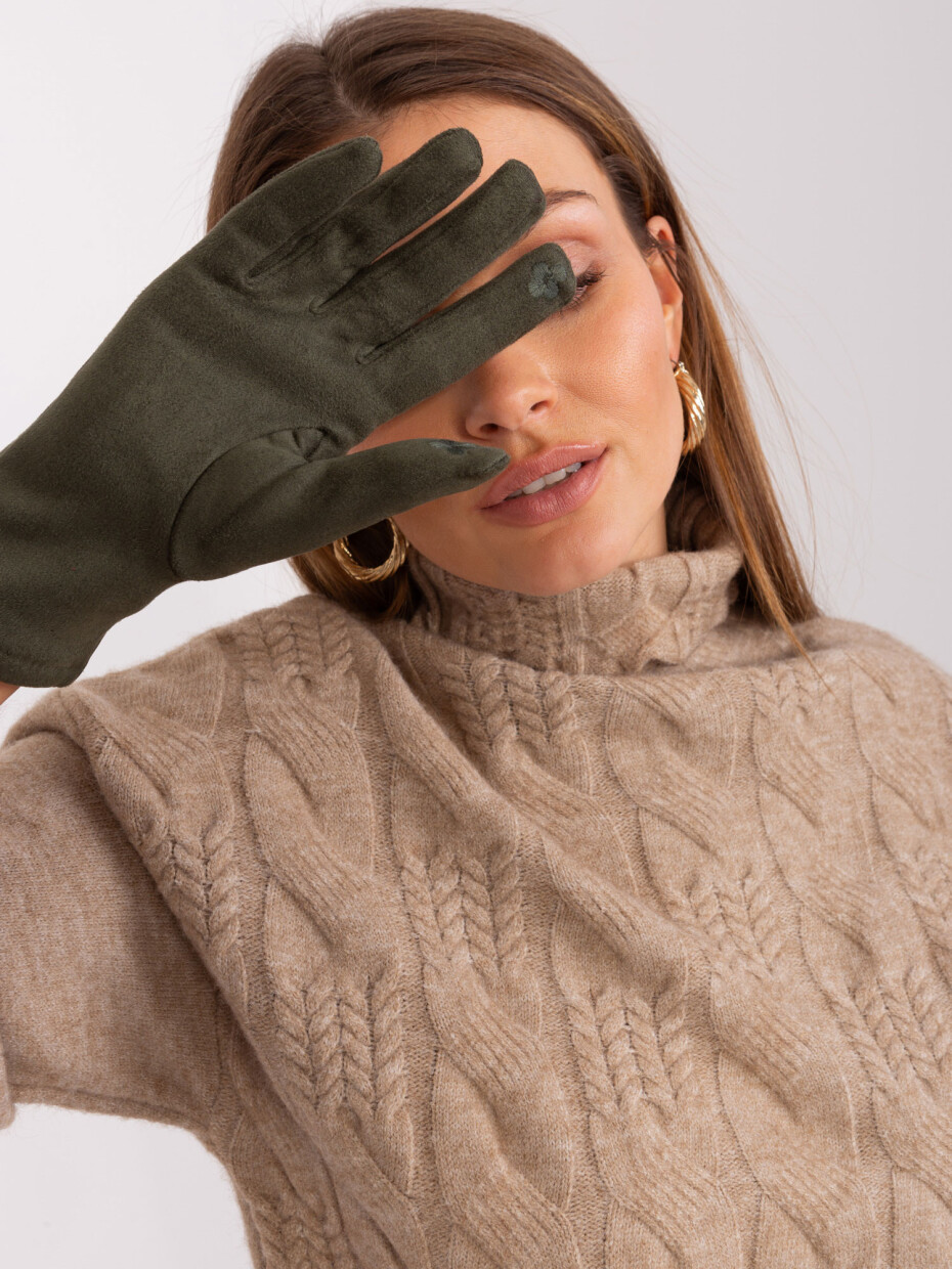 Khaki elegantní dámské rukavice L / XL - main (1)