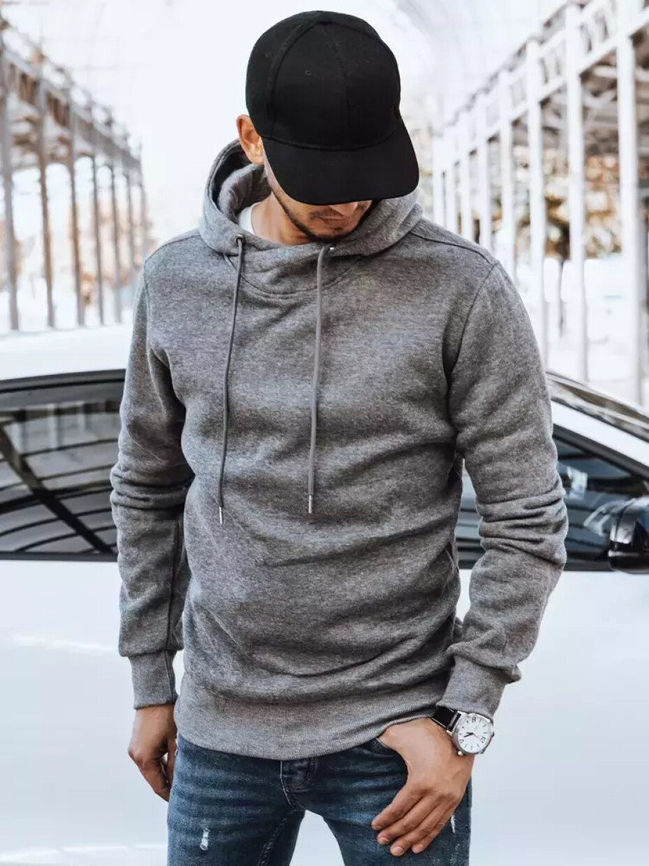 Tmavě šedá pánská mikina Dstreet BX5427 M - main (0)