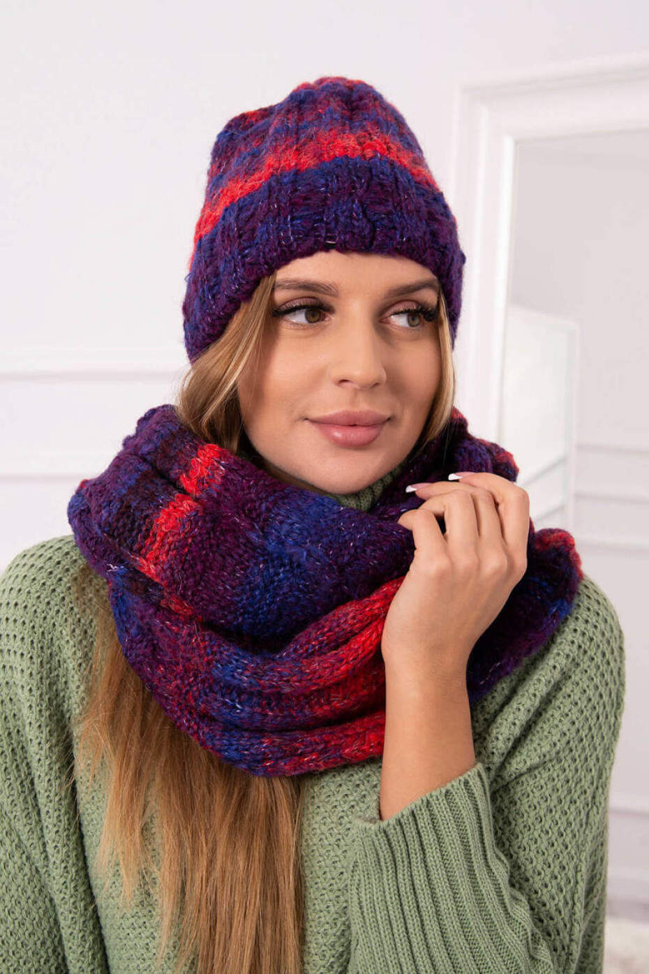Dámský set Zuzanna K257 červená + chrpa UNI - main (3)