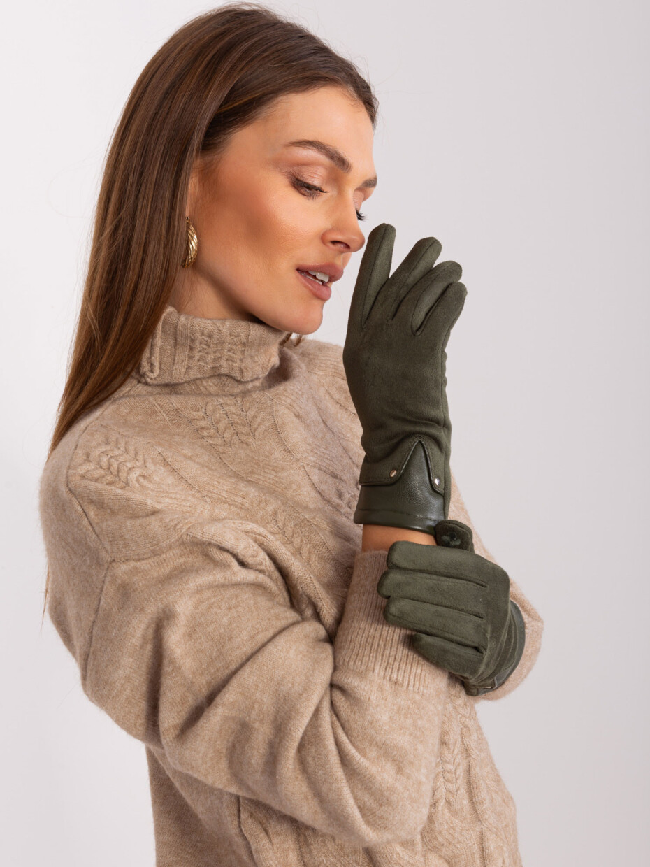 Khaki elegantní dámské rukavice L / XL - main (3)
