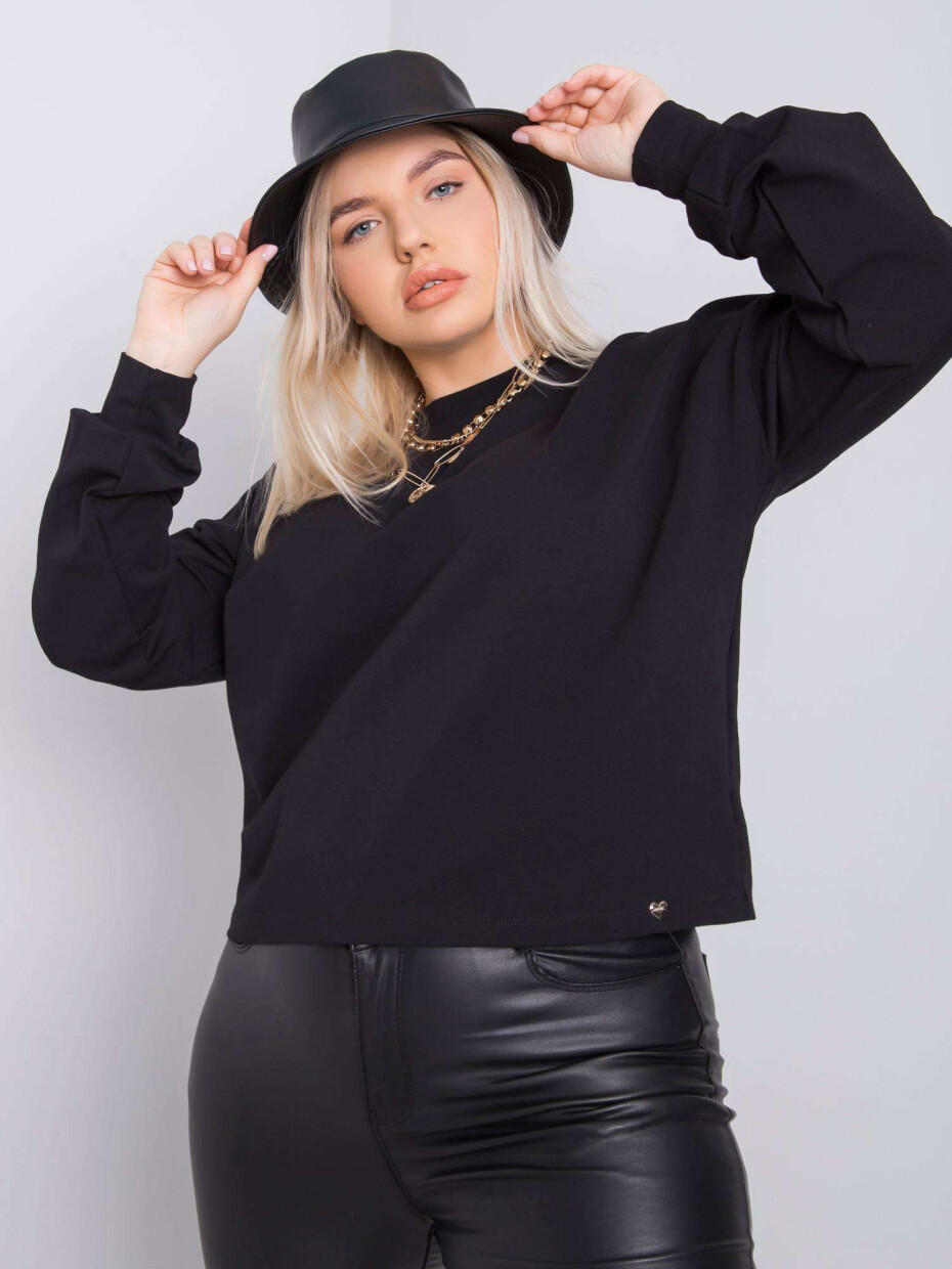 Černá obyčejná oversize mikina XL - main (2)