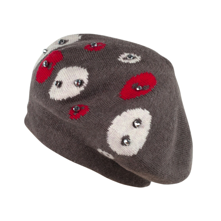 Art Of Polo Beret Cz13119 Tmavě béžová/červená UNI - main (2)