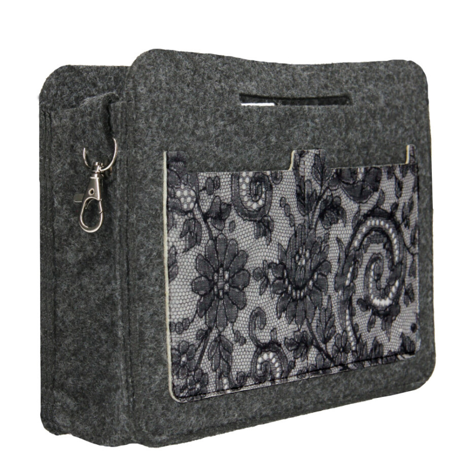 Bertoni Organizér do plstěné tašky Victoria Black 26 cm x 18 cm x 8 cm - main (2)