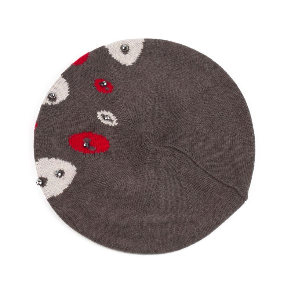 Art Of Polo Beret Cz13119 Tmavě béžová/červená UNI - main (3)