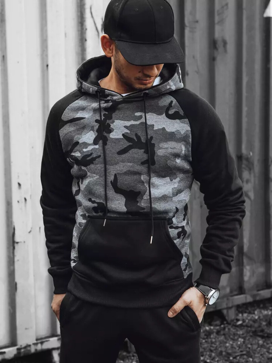 Pánská tmavě šedá mikina Dstreet BX5486 XXL - main (2)