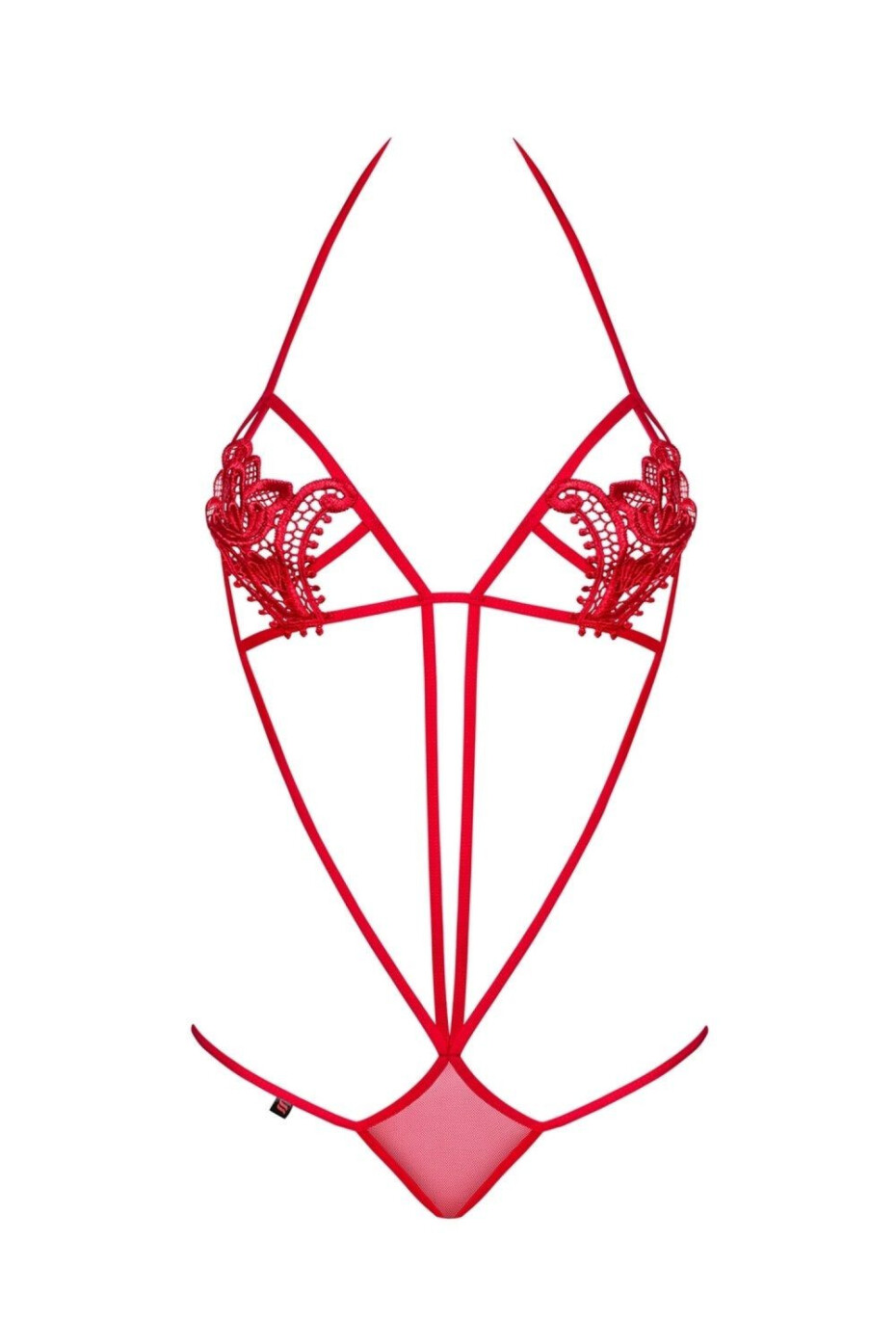 Dámské erotické body Luiza teddy red - OBSESSIVE červená S/M - main (2)