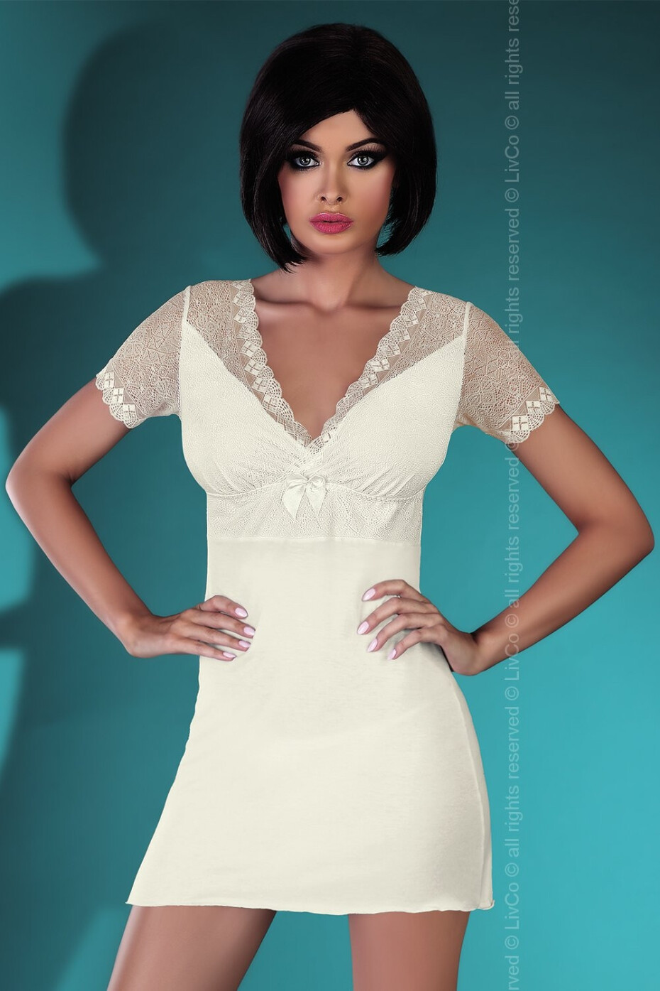 Dámská košilka Babette - LivCo CORSETTI FASHION krémová S/M - main (1)